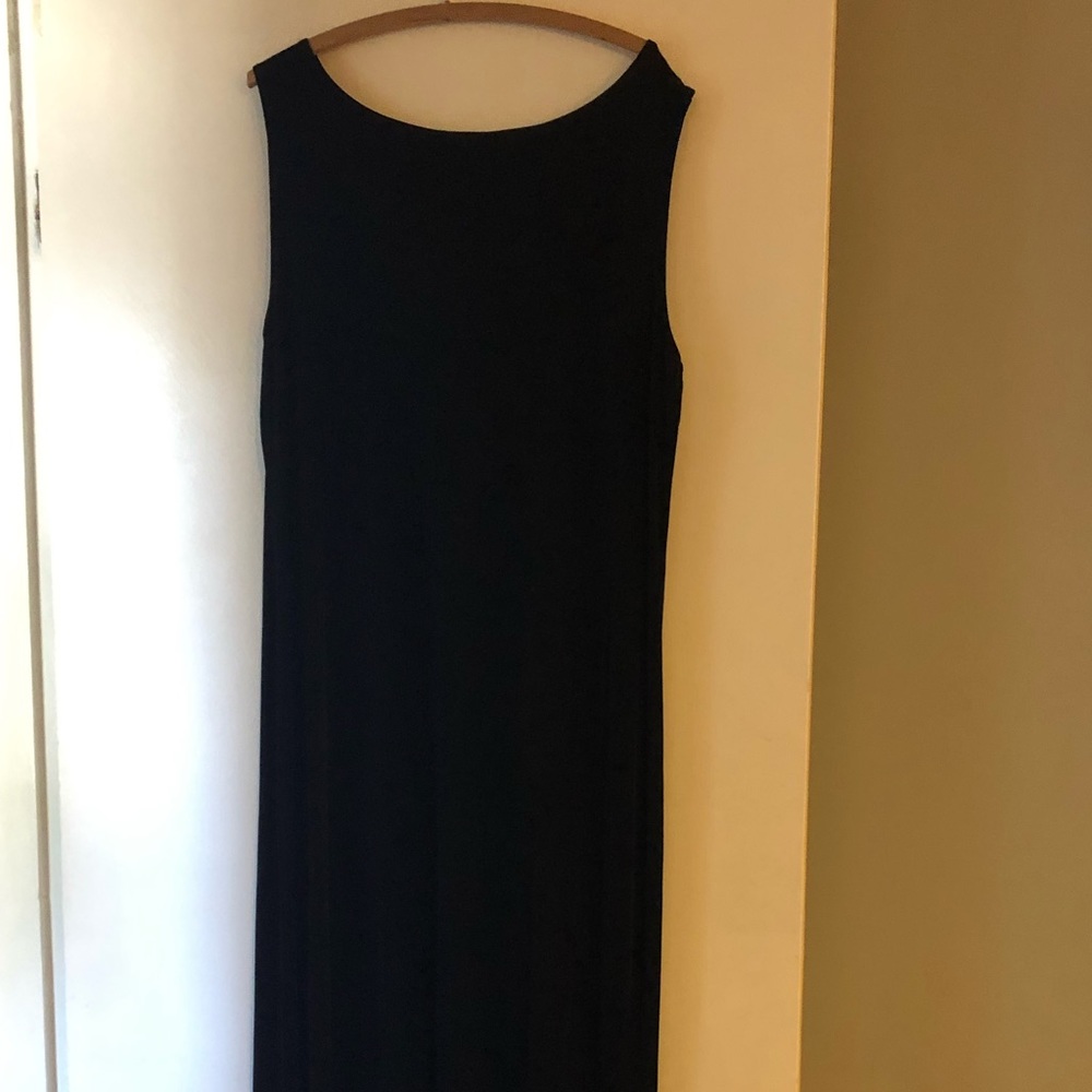 Chico’s black acetate and spandex dress.